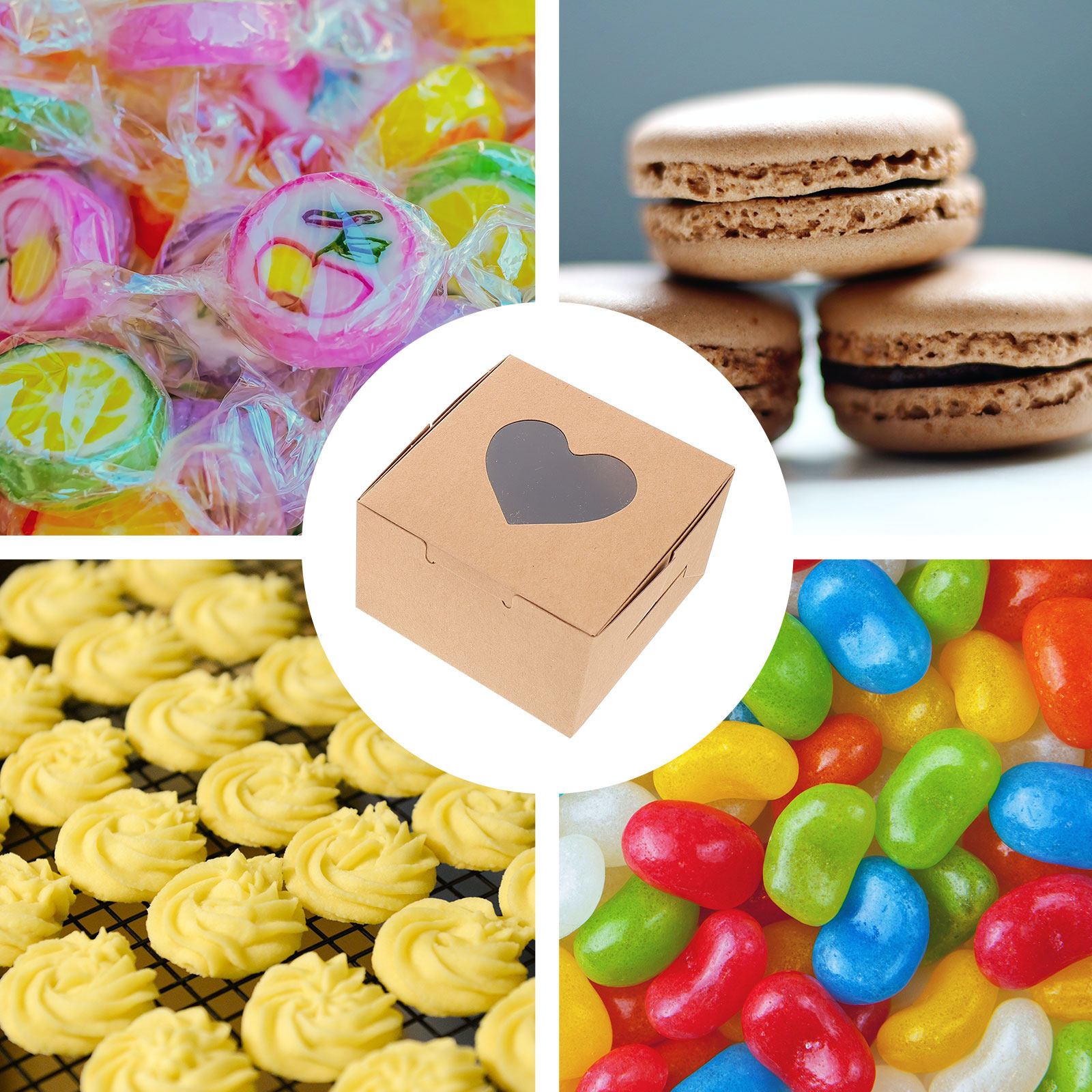 Kraft Paper Box - 40 Cajas para Pasteles y Tartas