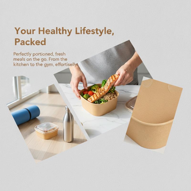 Cajas de Almuerzo Cuadradas De - Kraft Paper Box reseña y precio