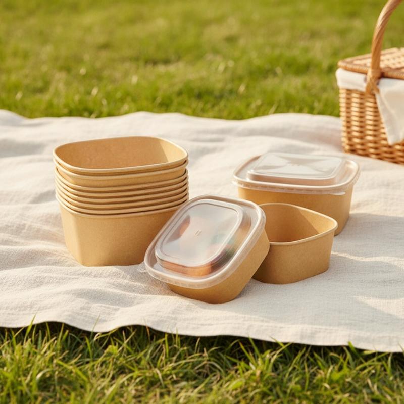 Cajas de Almuerzo Cuadradas De - Kraft Paper Box reseña y precio