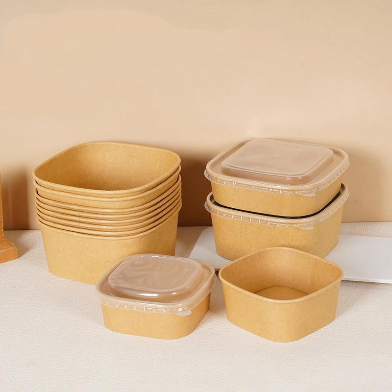 Caja de almuerzo desechable de - Kraft Paper Box reseña y precio