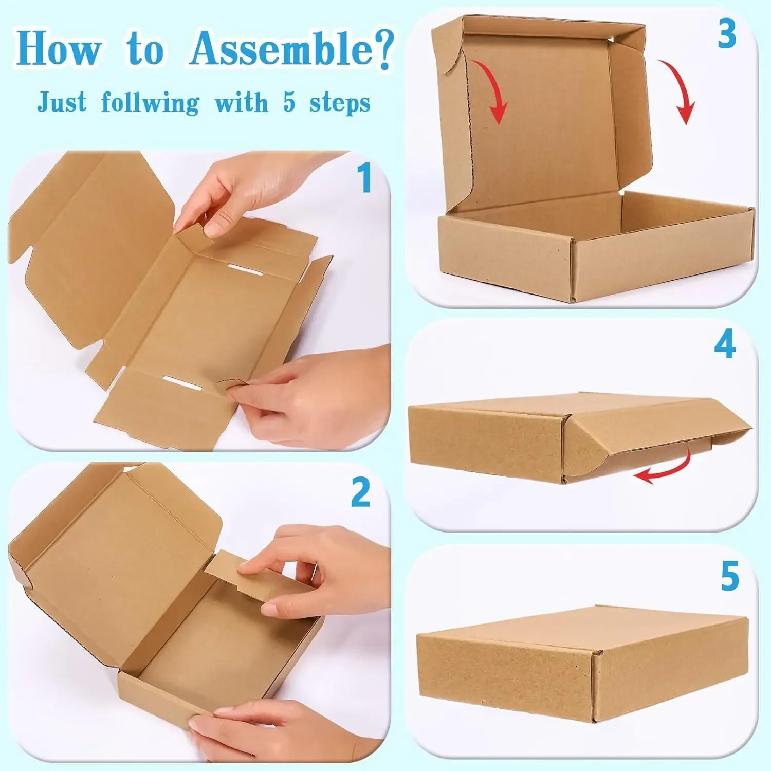 10/20 unidades de cajas de env - Kraft Paper Box reseña y precio